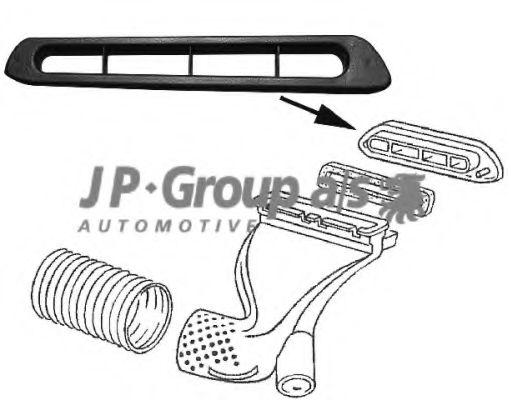 Ilmasuutin, kojelauta JP GROUP 8189800770