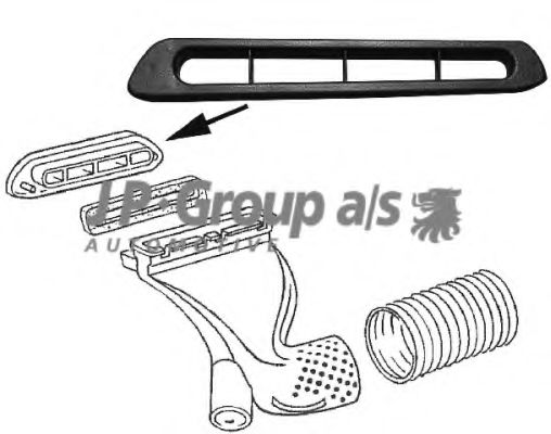 Ilmasuutin, kojelauta JP GROUP 8189800780