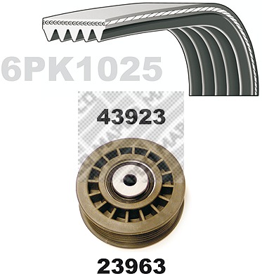 V-Ribbed Belt Set MAPCO 23923