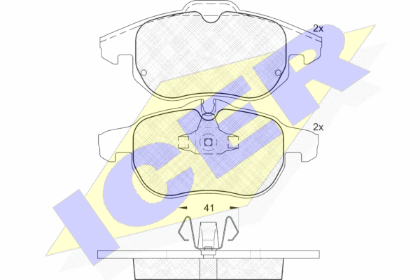 Brake Pad Set, disc brake ICER 181536