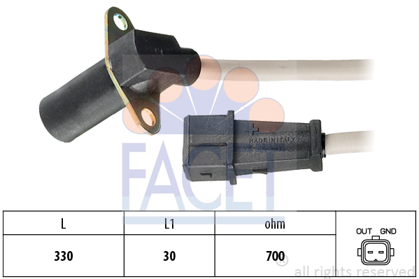 Sensor, crankshaft pulse FACET 9.0094