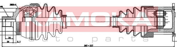 Drive Shaft KAMOKA VW1138902