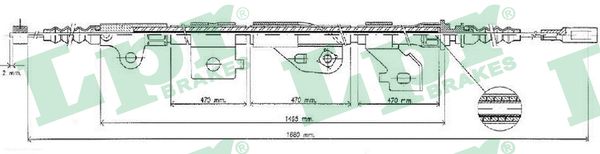 Cable, parking brake LPR C0479B