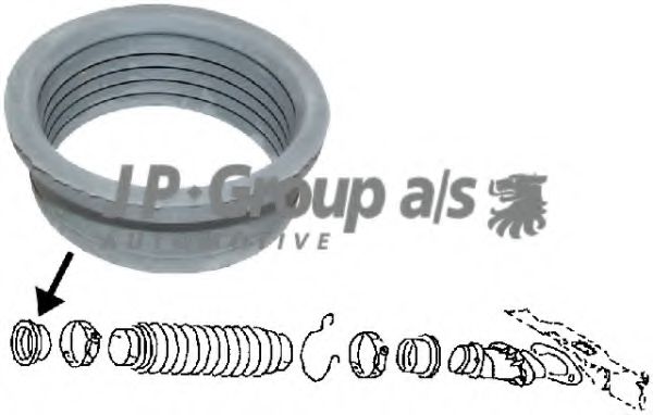 Seal, heater hose JP GROUP 8123550100
