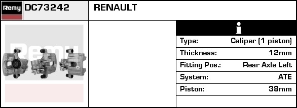 Brake Caliper REMY DC73242