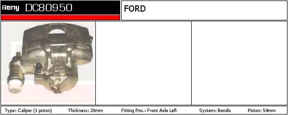 Brake Caliper REMY DC80950