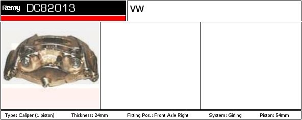 Brake Caliper REMY DC82013