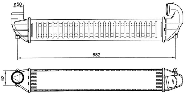 Intercooler, charger NRF 30139