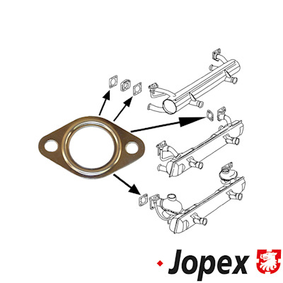 Gasket, exhaust pipe JP GROUP 8121100200