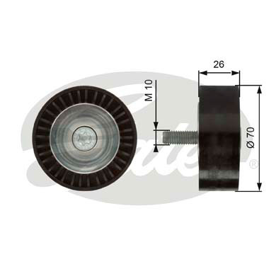 pack of one febi bilstein 29396 Idler Pulley for auxiliary belt 