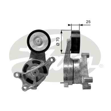 SNR GA35726 Tension Pulley/Auxiliary Belt 
