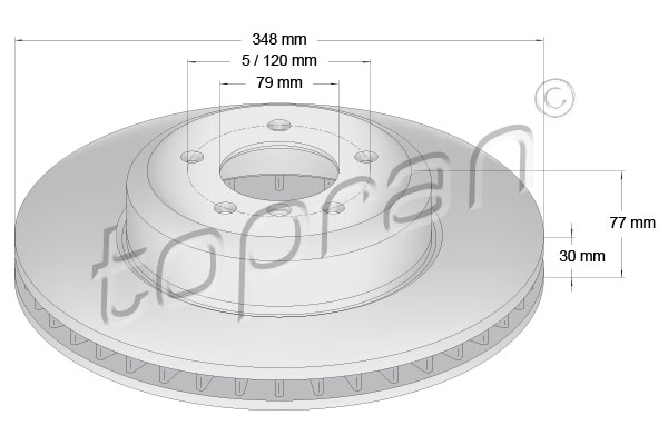 Brake Disc TOPRAN 501 189