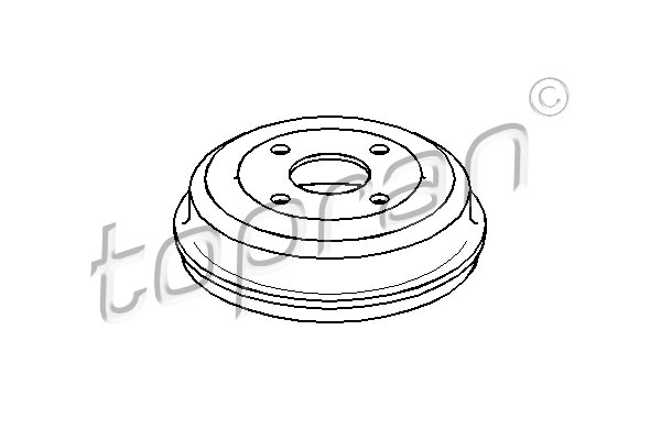 Brake Drum TOPRAN 300 587