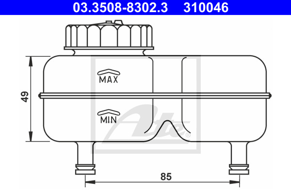 ATE 03.3508-8302.3 Expansion Tank brake fluid 