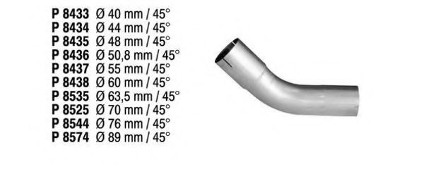 Exhaust Pipe, universal FENNO P8535