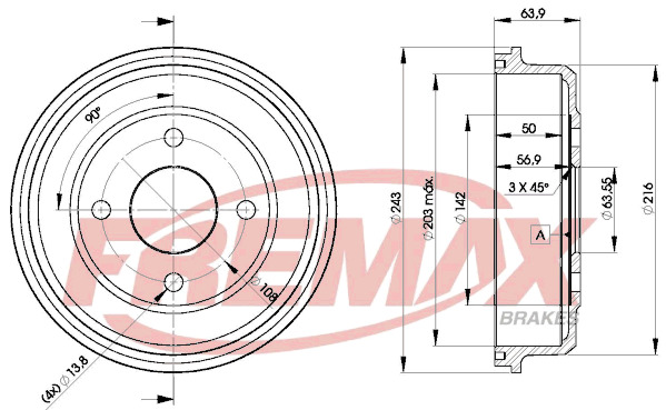 Brake Drum FREMAX BD-6632