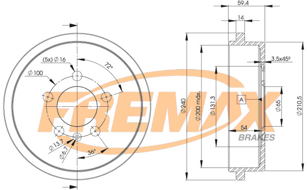 Brake Drum FREMAX BD-9617