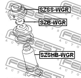 FEBEST SZSS-WGR Front Shock Absorber Support 