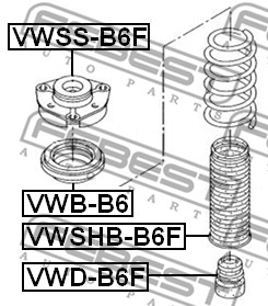 Febest MZSS-018 FRONT SHOCK ABSORBER SUPPORT