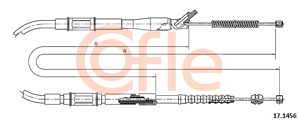 Cable, parking brake COFLE 17.1456