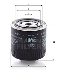3x Original MANN-FILTER Ölfilter Oelfilter W 920/23 Oil Filter