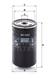 Mann Filter WD7246 Hydraulic Oil Filter 