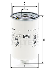 Drivstoffilter MANN-FILTER WK 1150/2