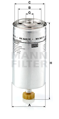 Drivstoffilter MANN-FILTER WK 845/10