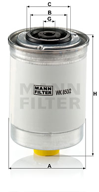 Fuel filter MANN-FILTER WK 850/2