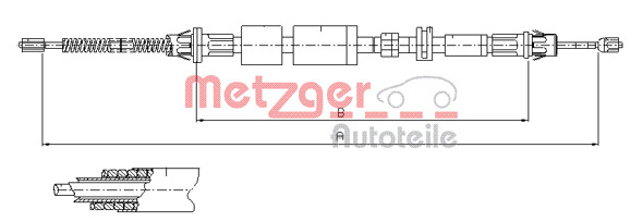Cable, parking brake METZGER 11.5502