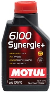 Moottoriöljy MOTUL 6100 SYNERGIE+ 10W40 1L