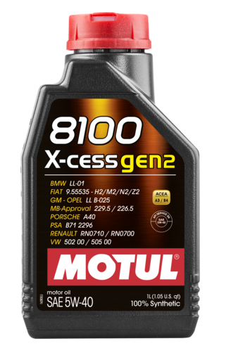 Motorolja MOTUL 8100 X-CESS GEN2 5W40 1L