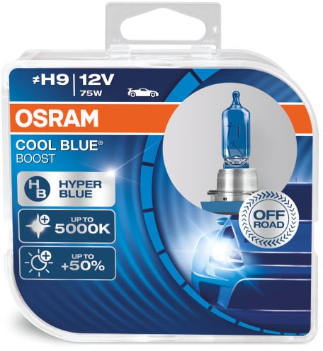 Halogenlampa OSRAM COOL BLUE BOOST OFF-ROAD 12V H9 75W  X2