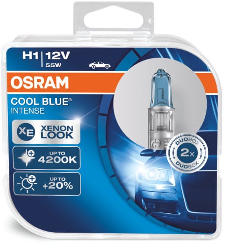 Halogenlampa OSRAM COOL BLUE INTENSE 12V H1 55W 2X
