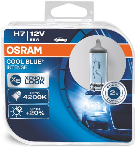 Halogenlampa OSRAM COOL BLUE INTENSE 12V H7 55W 2X