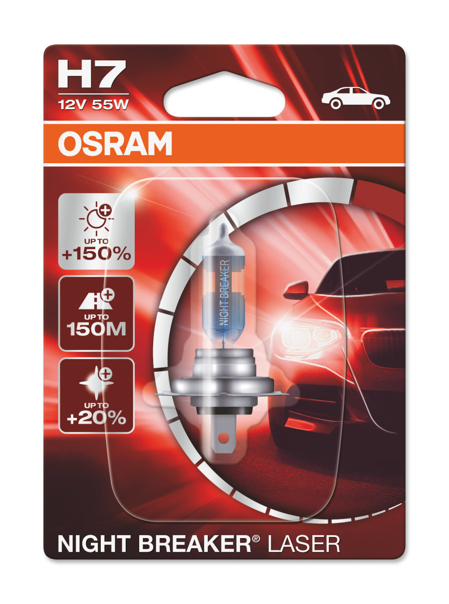 Halogenlampa OSRAM NIGHT BREAKER LASER 12V H7 55W