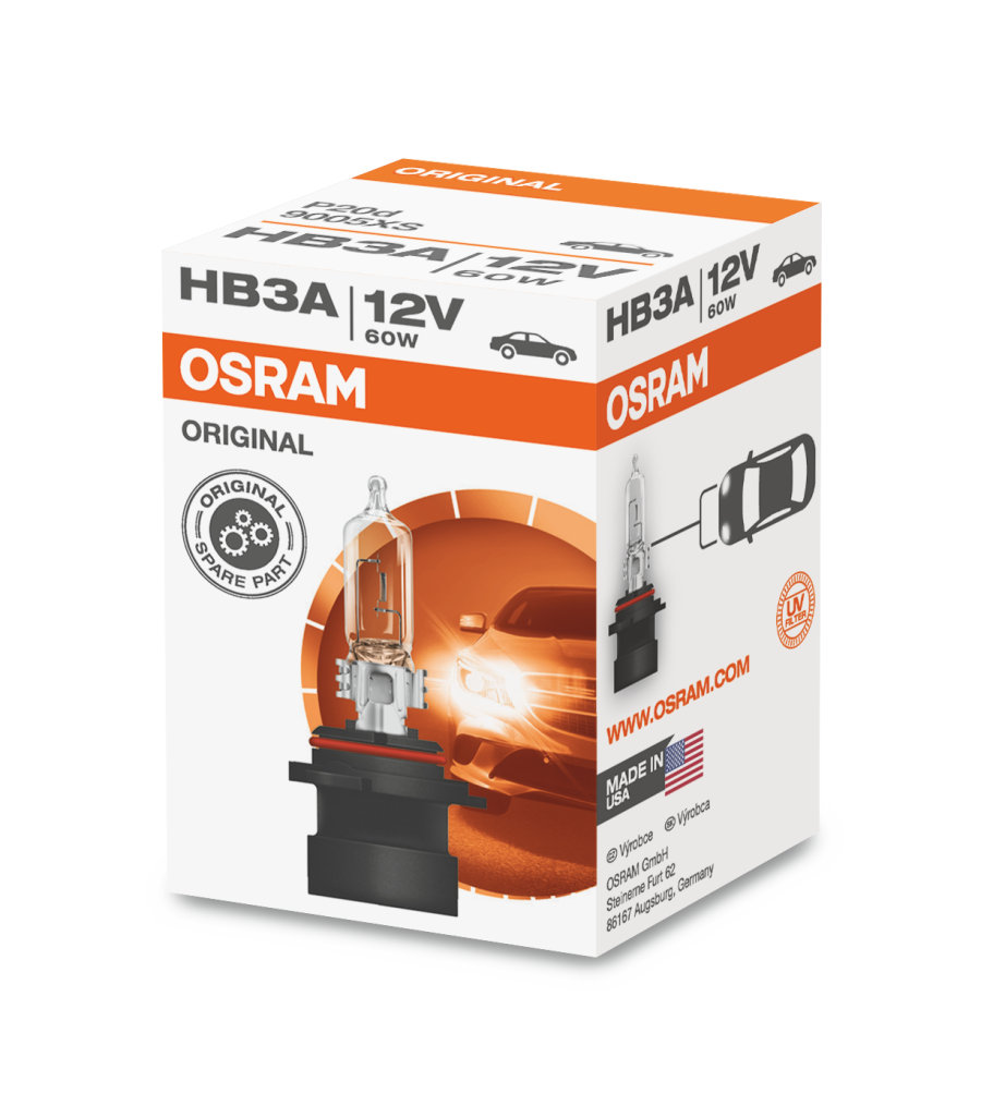 Halogeeni poltin OSRAM ORIGINAL LINE 12V HB3A 65W