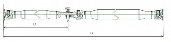 Propshaft, axle drive SPIDAN GKNP20023