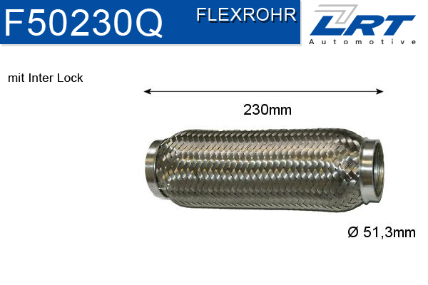 Flexible Pipe, exhaust system LRT F50230Q