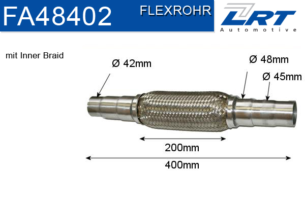 Flexible Pipe, exhaust system LRT FA48402