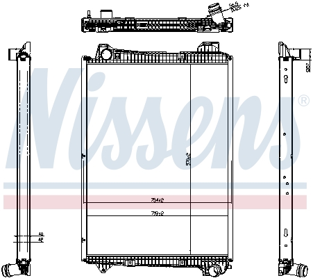 Radiator, engine cooling NISSENS 606321