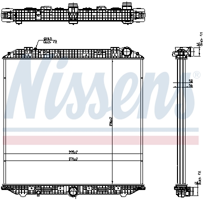 Radiator, engine cooling NISSENS 671750