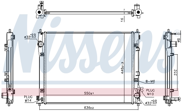 Radiator, engine cooling NISSENS 686802