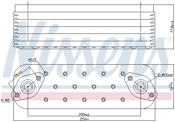 Oil Cooler, engine oil NISSENS 91465