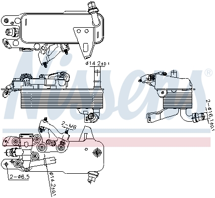Oil Cooler, automatic transmission NISSENS 91480