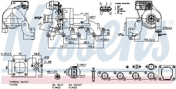 Turbocharger NISSENS 93123