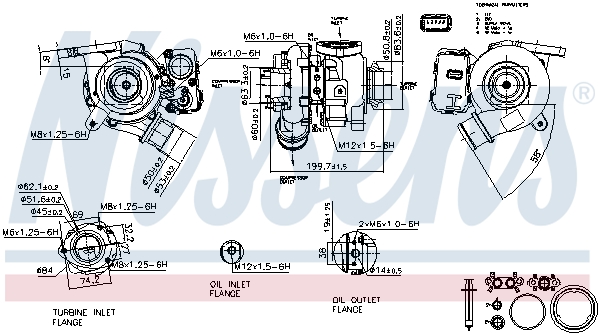 Turbocharger NISSENS 93432