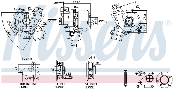 Turbocharger NISSENS 93448