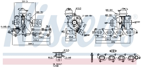 Turbocharger NISSENS 93460