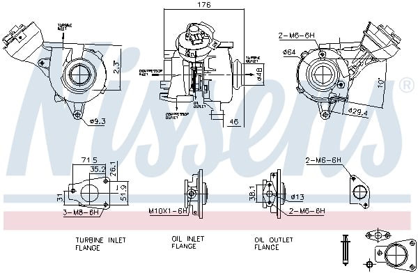 Turbocharger NISSENS 93482